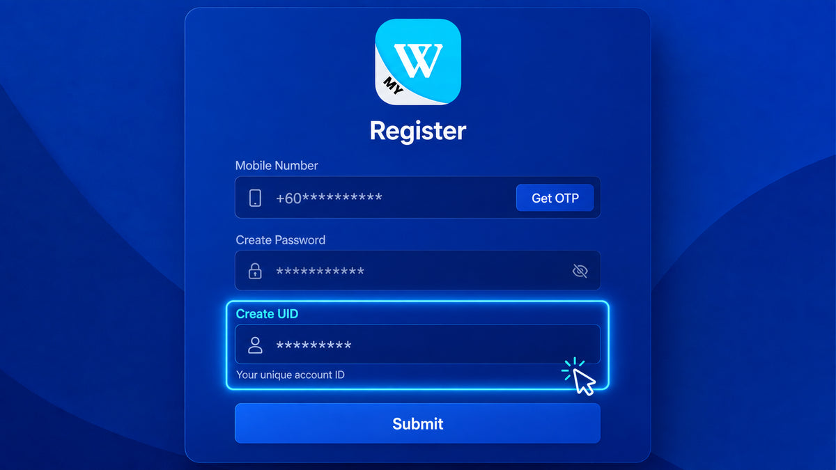 Winbox UID account creation during registration