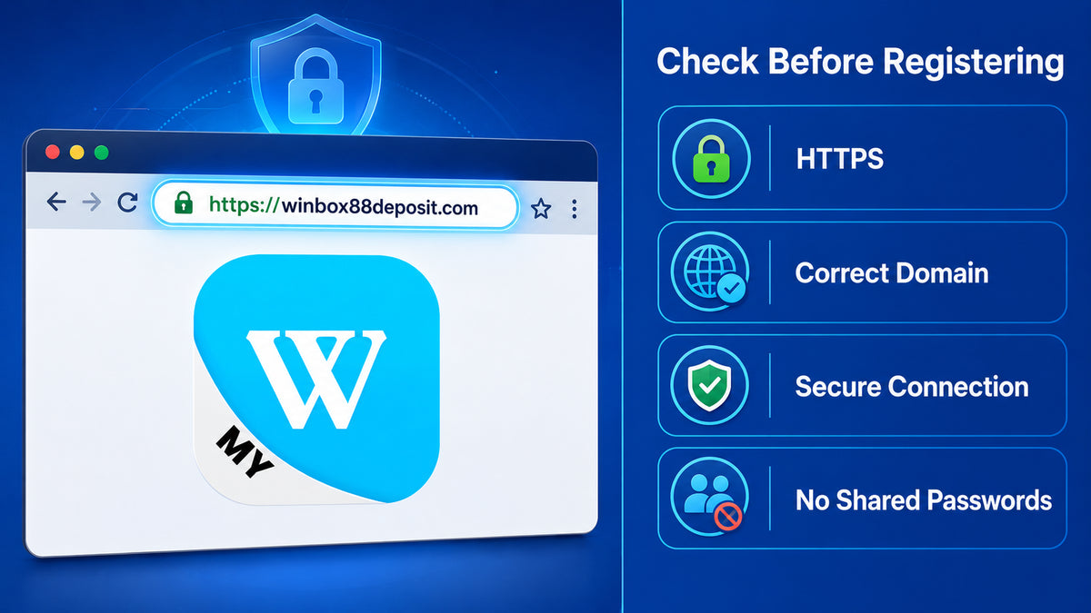 Winbox registration safety checks before creating an account